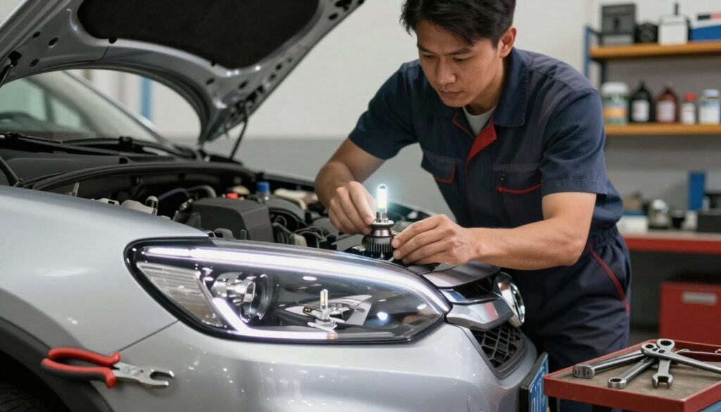 LED headlight installation LED headlight installation