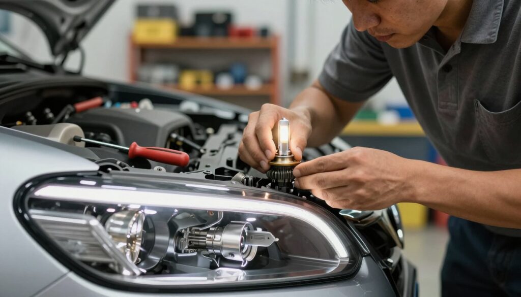 LED headlight installation LED headlight installation